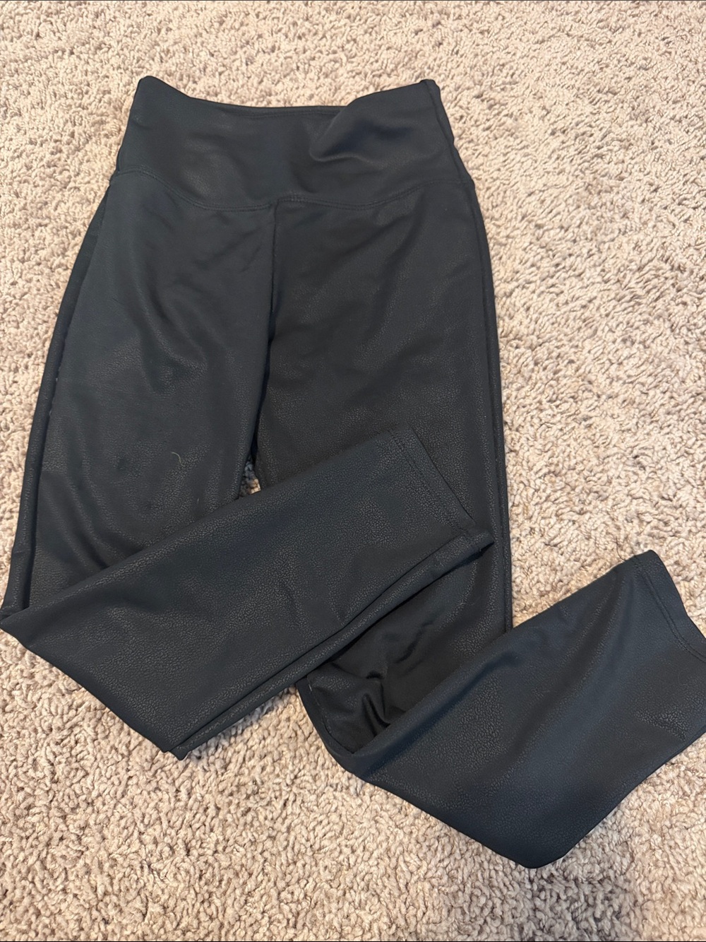 art class Black Textured Kids Leggings